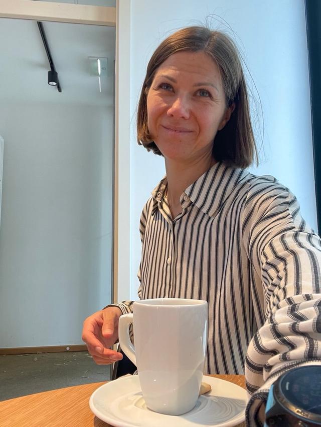 Anastasia, over a coffee